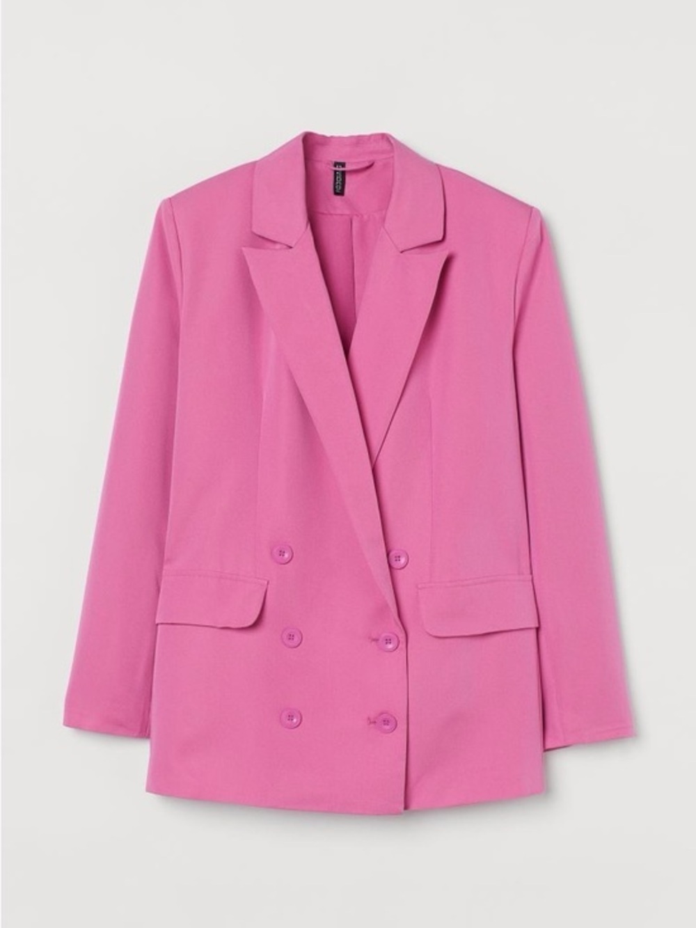 Pink Double-Breasted Blazer